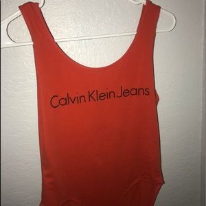 Calvin Klein Red Body Suit